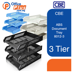 CBE 8012-3 ABS Document Tray 3 Tier - OfficePlus