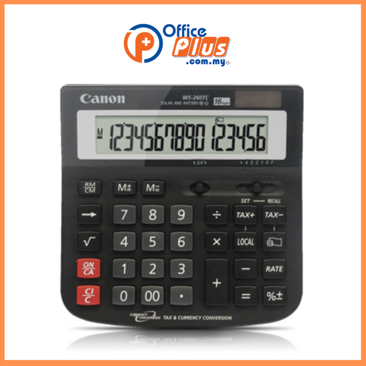 Canon Calculator (WS-260TC) 16 Digit - OfficePlus