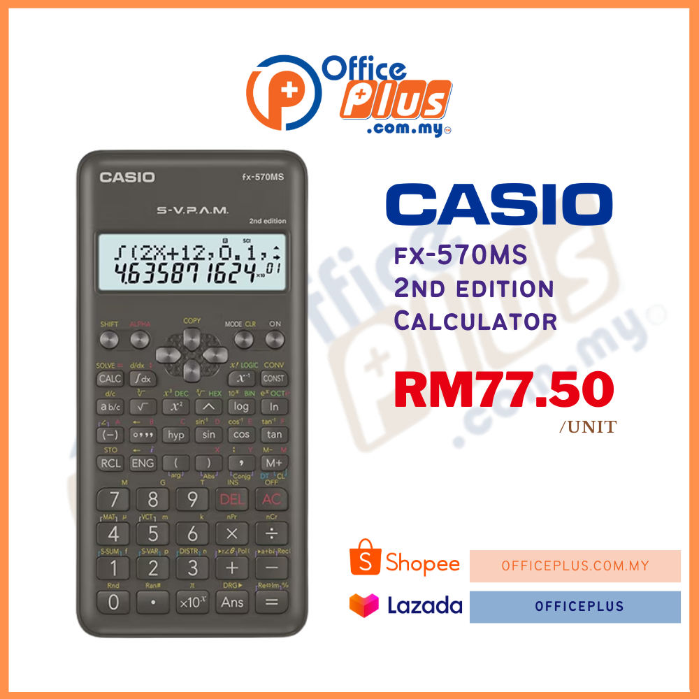 Casio Scientific Calculator fx-570MS-2 - OfficePlus