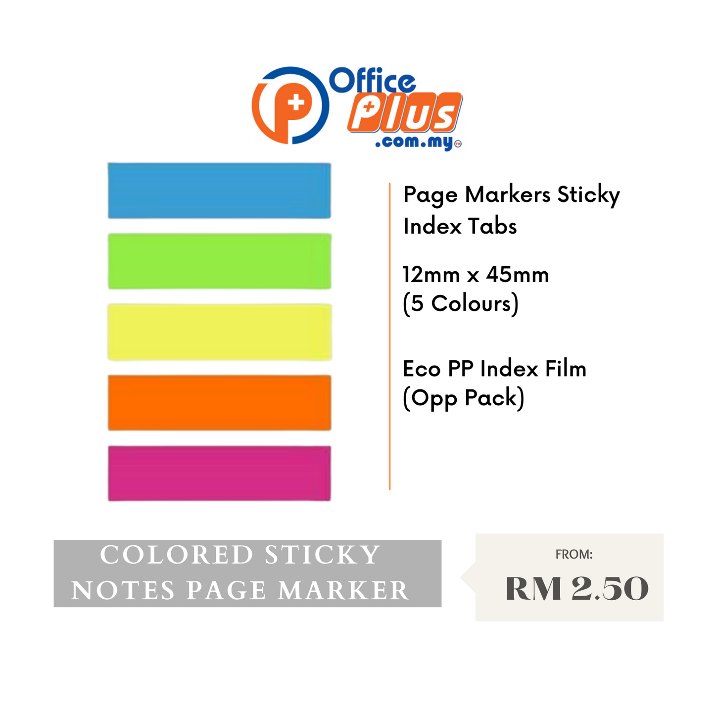 Colored Sticky Notes Page Marker - OfficePlus