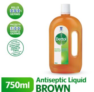 Dettol Brown Antiseptic Liquid (750ml) - OfficePlus