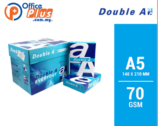 Double A A5 Copier Paper Everyday 70gsm (500 Sheets) - OfficePlus