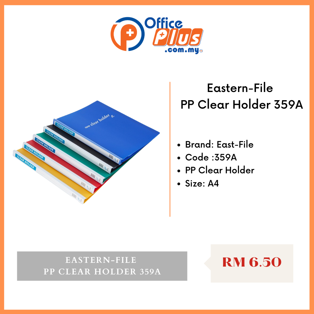 PP Clear Holder 359A/F (Refillable) - OfficePlus