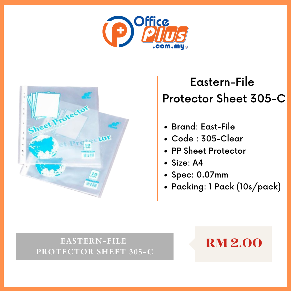 Eastern A4 Sheet Protector 305C/CT (10's) - OfficePlus