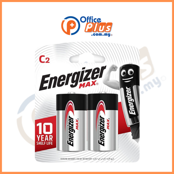 Energizer MAX Size C 2pc/Card - OfficePlus