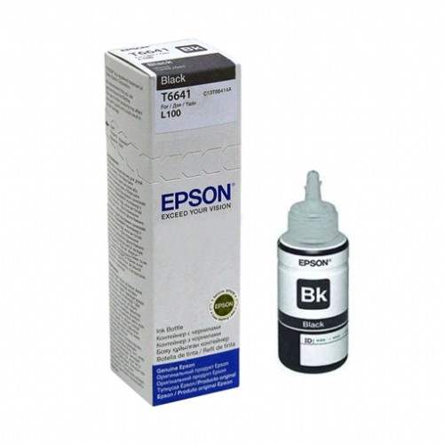 Epson L100 L200 L300 Black Ink Cartridge T6641 - C13T664100 - OfficePlus
