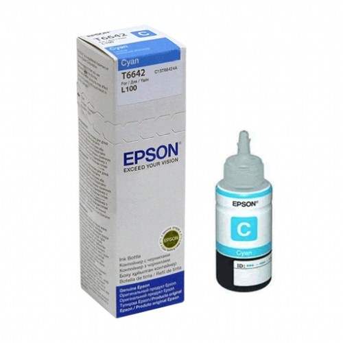 Epson L100 L200 L300 Cyan Ink Cartridge - C13T664200 - OfficePlus