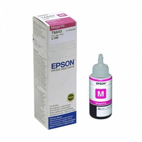Epson L100 L200 L300 Magenta Ink Cartridge - C13T664300 - OfficePlus