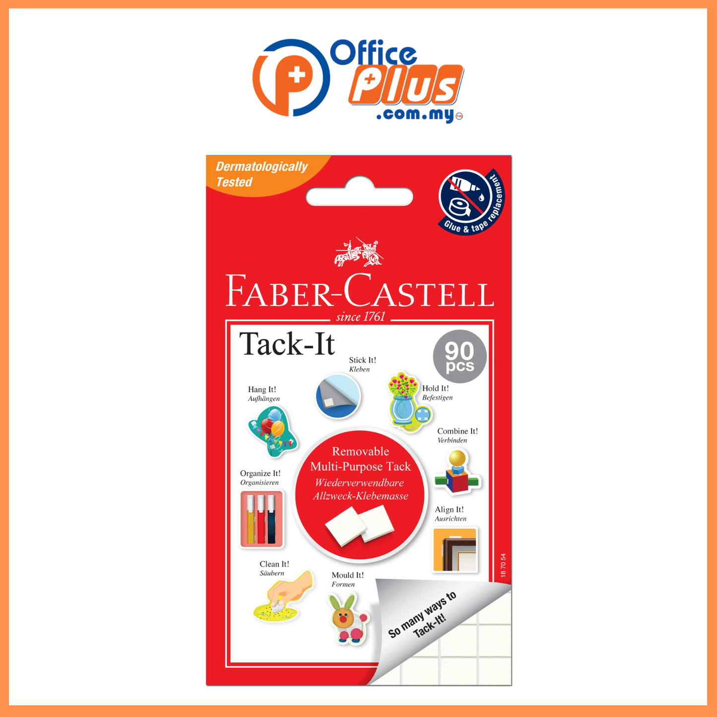Faber-Castell Adhesive Tack-It White 50G (90 Pcs) - OfficePlus