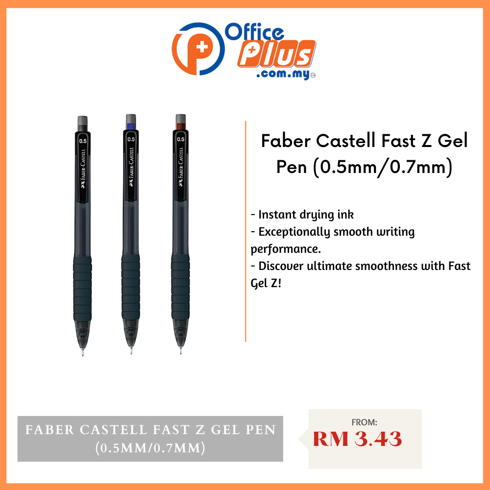 Faber Castell Fast Z Gel Pen (0.5mm/0.7mm) - OfficePlus