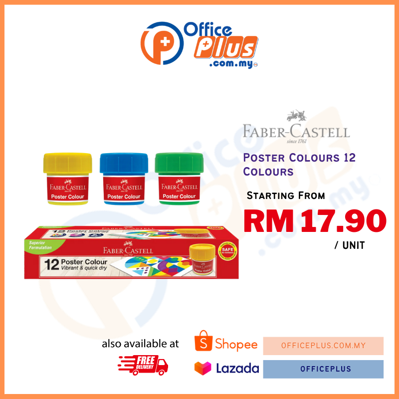 Faber Castell Poster Colours 12 Colours - OfficePlus