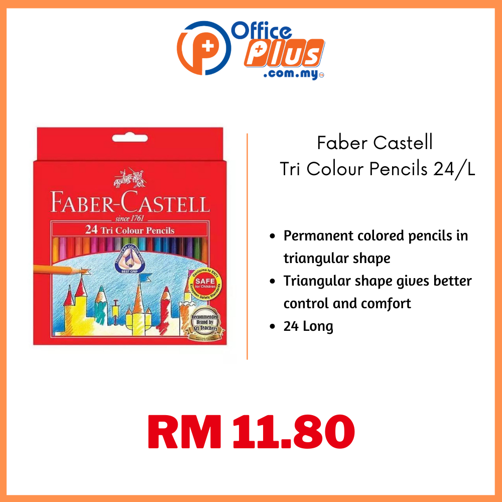 Faber-Castell Tri Colour Pencils - OfficePlus