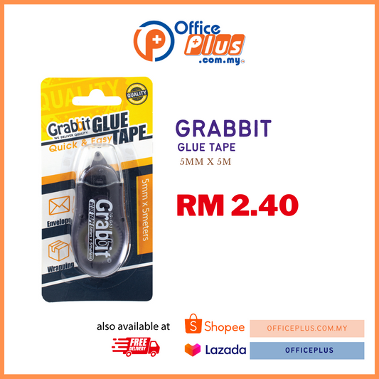GRABBIT Glue Tape 5mm x 5m - OfficePlus