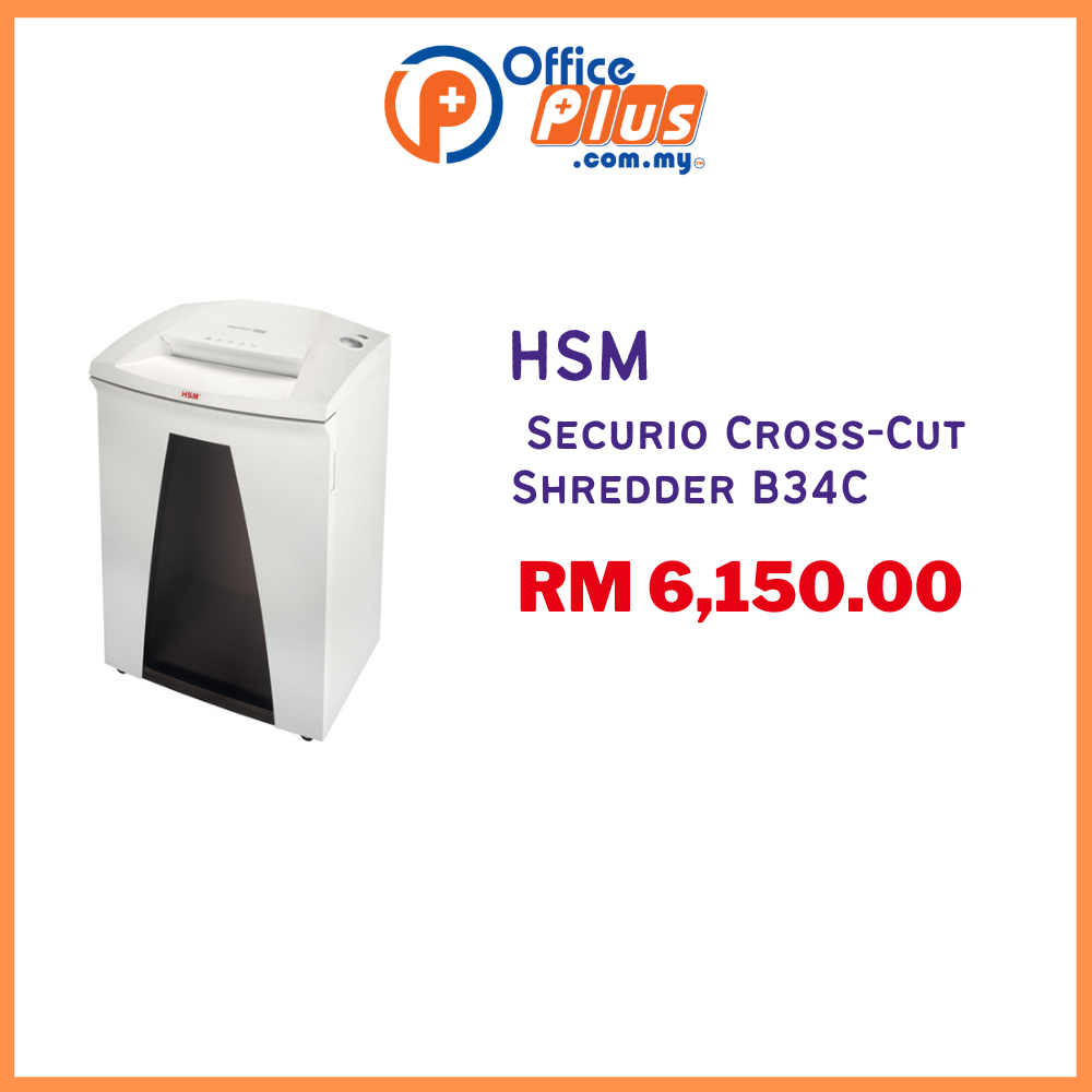 HSM Securio Cross-Cut Shredder B34C - OfficePlus