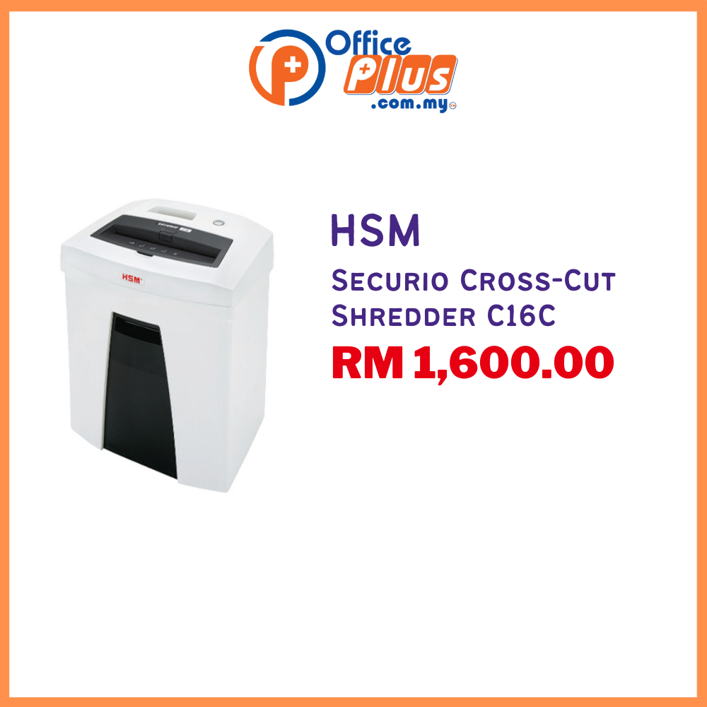 HSM Securio Cross-Cut Shredder C16C - OfficePlus