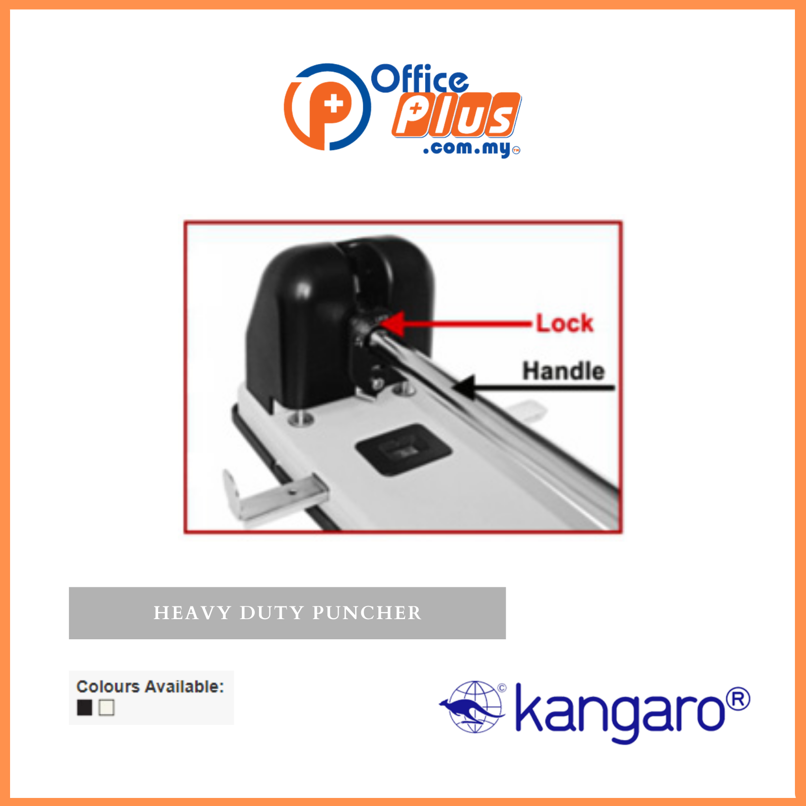Kangaro HDP1620 Heavy Duty 2 Hole Puncher - OfficePlus