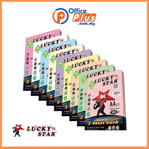 Lucky Star A4 / A3 3 Sheet Card 160gsm - 100 sheets - OfficePlus