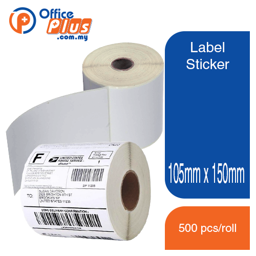 Label Sticker 105mm x 150mm (500 pcs/roll) - OfficePlus