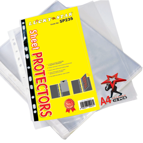 Lucky Star A4 Sheet Protector 10'S (RM 0.95 - RM 1.20/pack) - OfficePlus