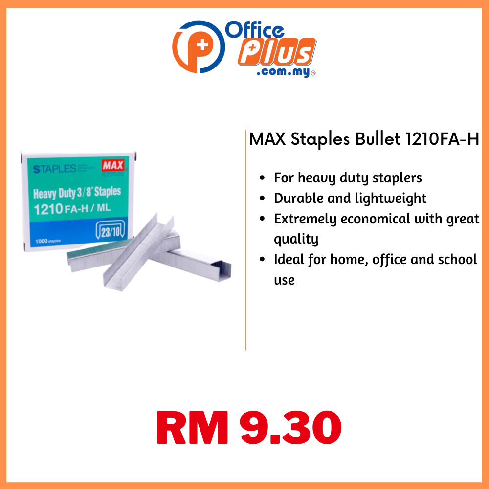 MAX Staples Bullet 1210FA-H (3/8") - OfficePlus