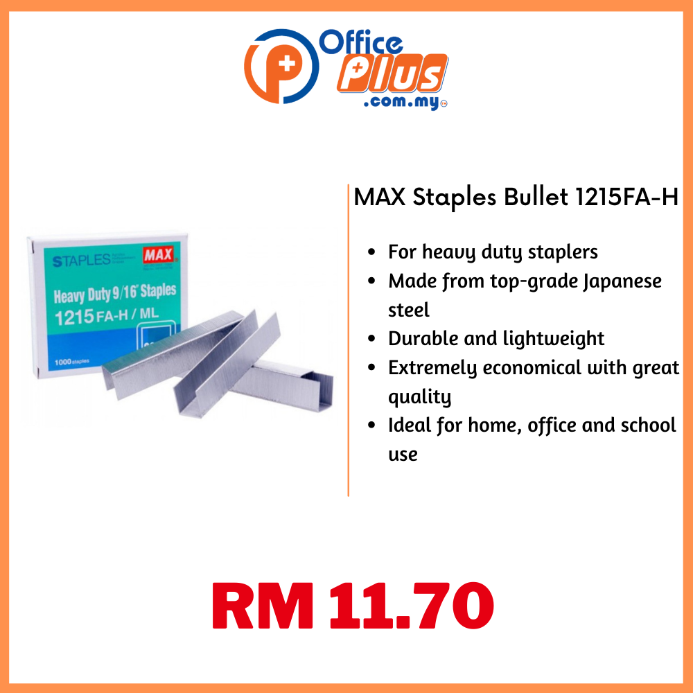 MAX Staples Bullet 1215FA-H - 9/16" - OfficePlus
