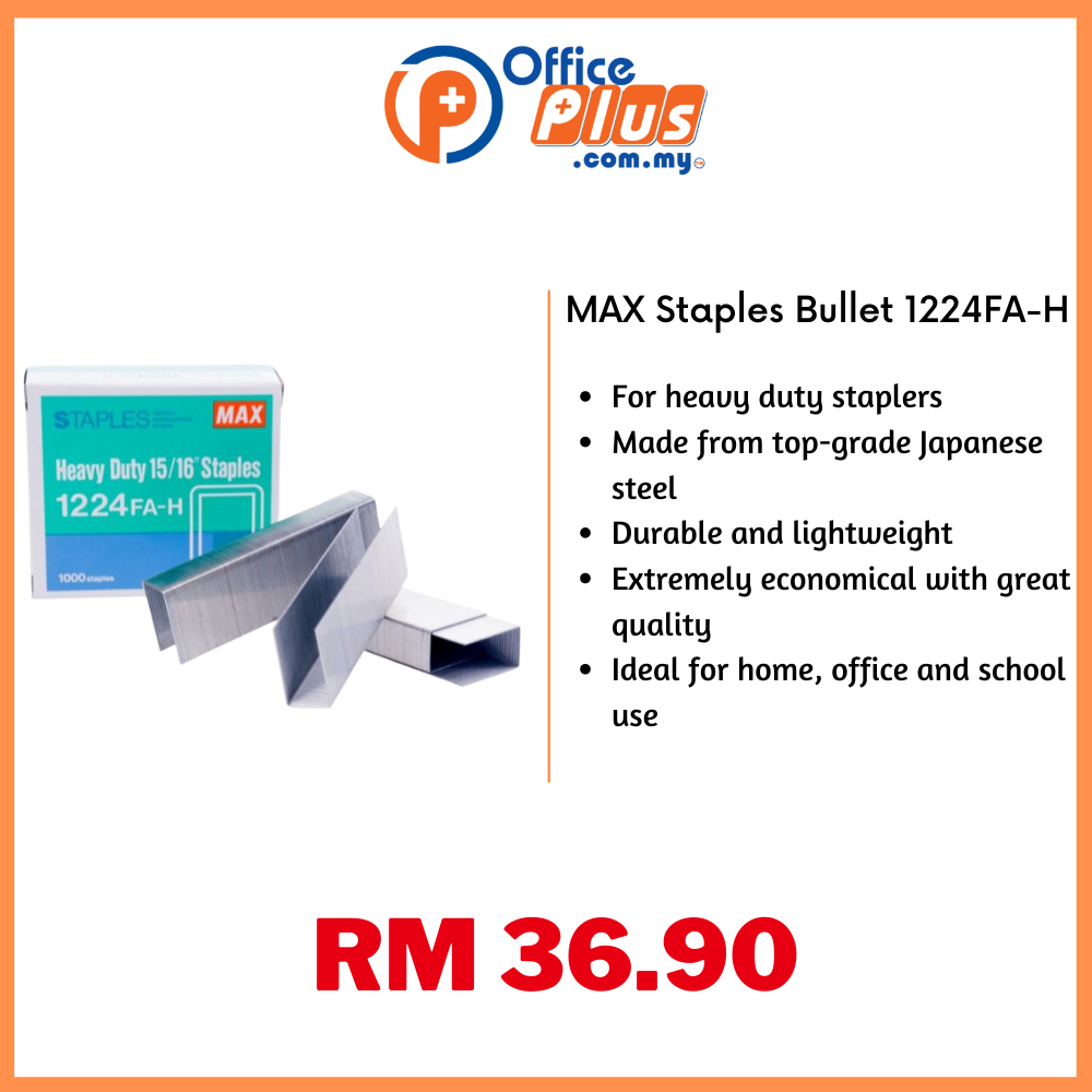 MAX Staples Bullet 1224FA-H - OfficePlus