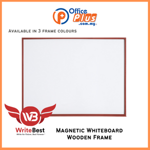 Magnetic Whiteboard Wooden Frame - OfficePlus