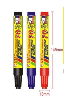 NISO 70 Permanent Marker Pen (Pack of 3 Pcs) - OfficePlus