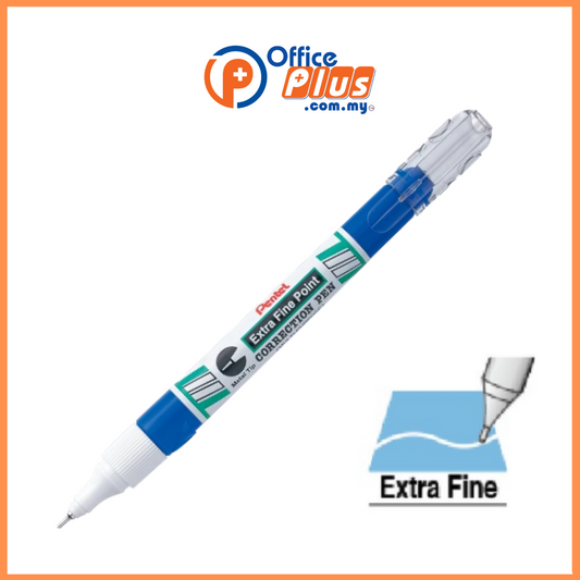 PENTEL ZL72 Correction Pen Blue Pocket Metal Tip X-Fine Point (4.2ml) - OfficePlus