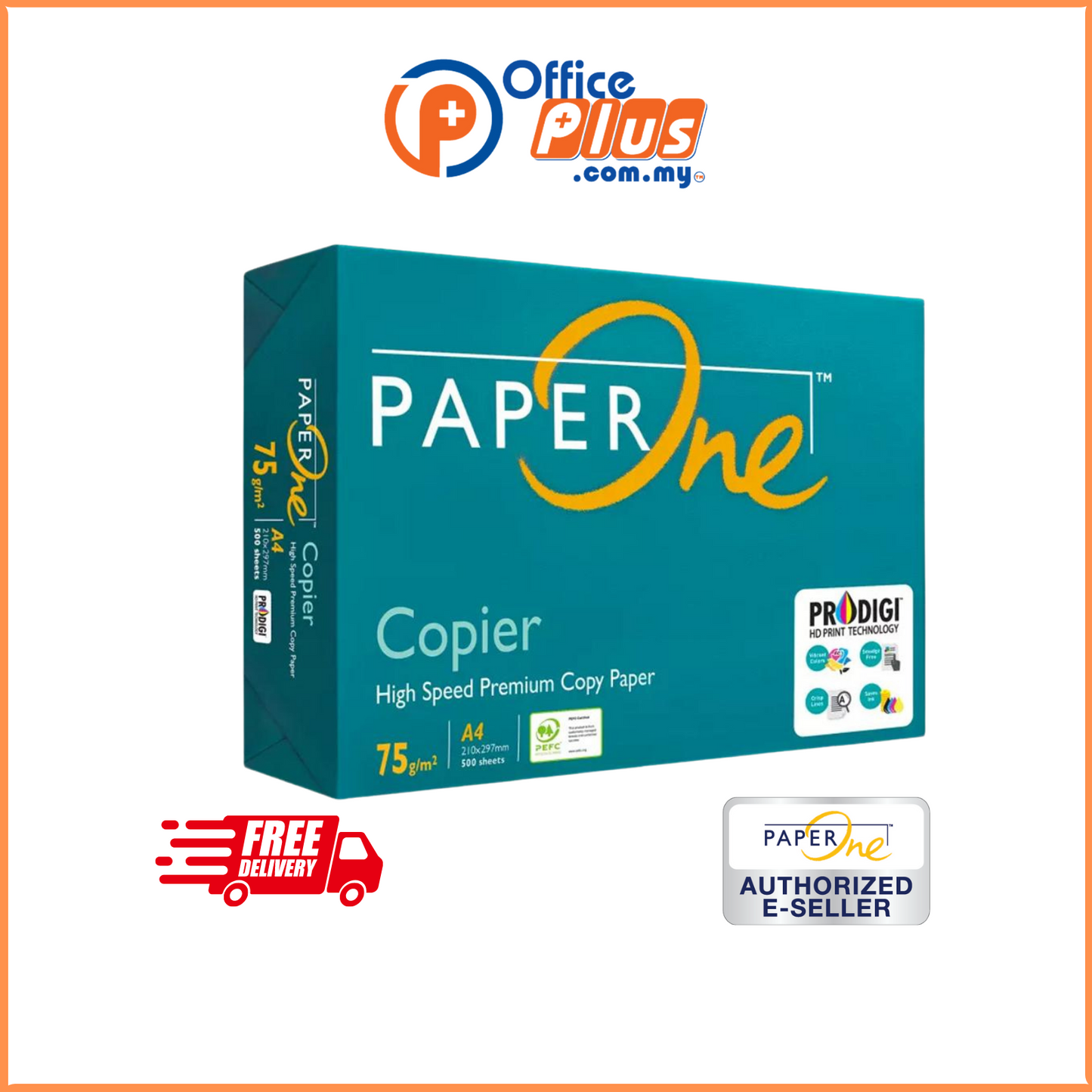 PaperOne A4 Copier Paper 75gsm (500 Sheets) - OfficePlus