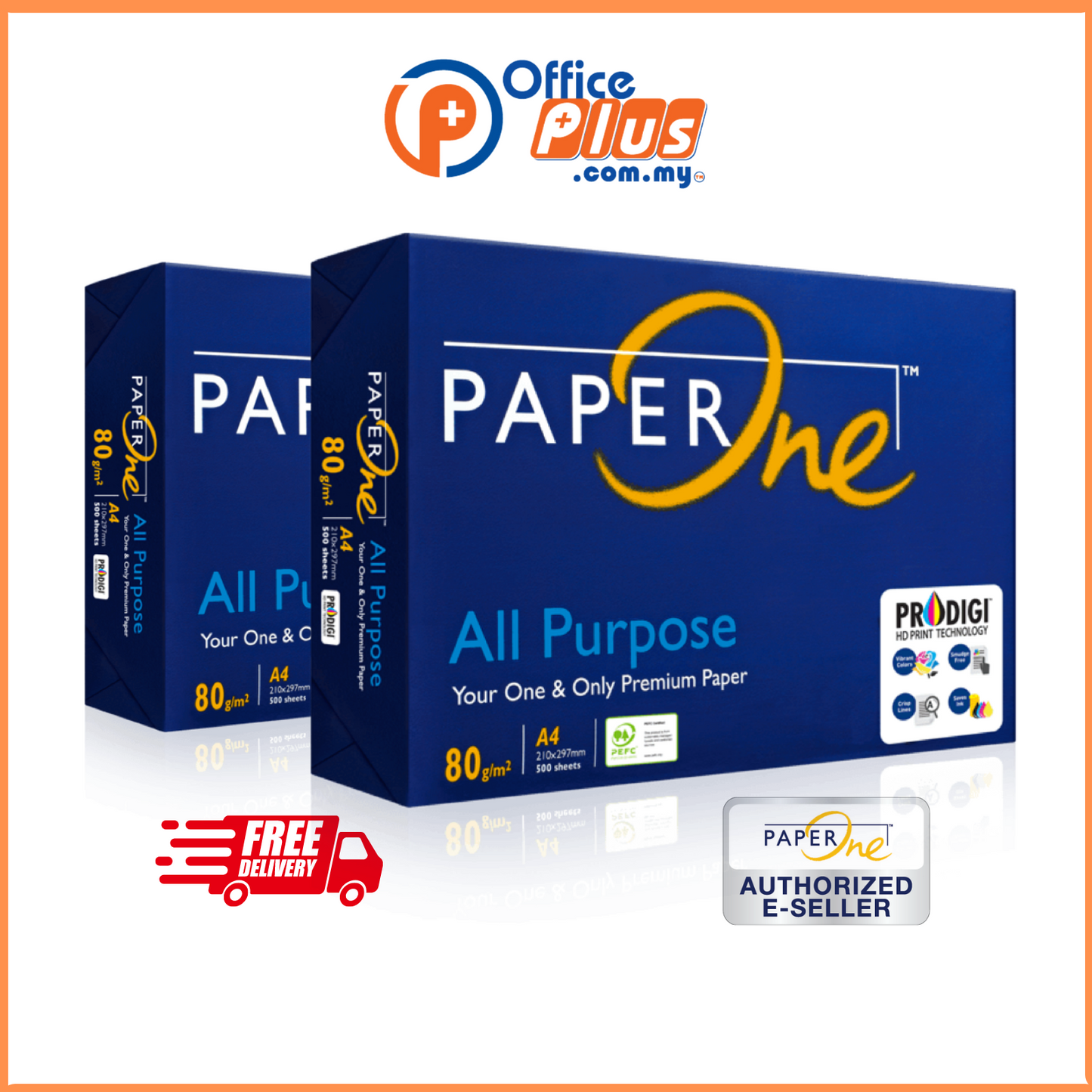 Paperone A4 All Purpose Paper 80gsm (500 Sheets) - OfficePlus