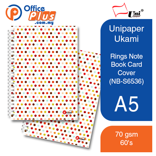 UNIPAPER UKAMI A5 RING NOTE BOOK CARD COVER (NB-S6536) - OfficePlus