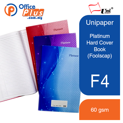 Unipaper Platinum Hard Cover Book F4 (Foolscap) - OfficePlus