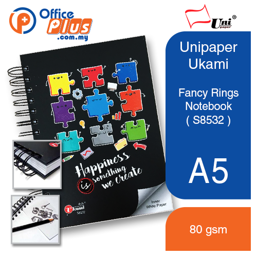 Unipaper Ukami A5 Fancy Rings Notebook ( S8532 ) - OfficePlus