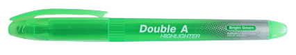 Double A Pen-Shaped Highlighter - Bright Colour - OfficePlus