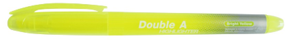 Double A Pen-Shaped Highlighter - Bright Colour - OfficePlus