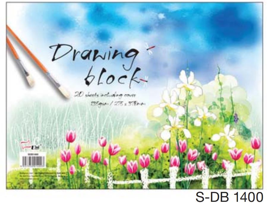 UNI 11” x 15” DRAWING BLOCK KRAFT COVER 20'S - 135GSM (DB-1400) - OfficePlus
