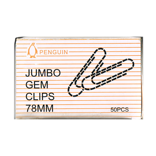 Penguin Jumbo Gem Clip 78mm - OfficePlus