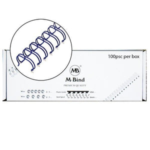 M-Bind Double Wire Bind 3:1 A4 - 1/4"(6.9mm) X 34 Loops, 100pcs/box - OfficePlus