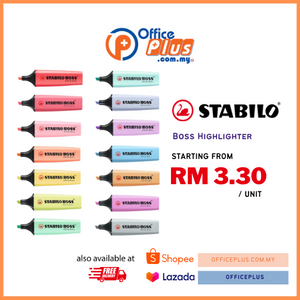 Stabilo Boss Highlighter - Pastel Colour - OfficePlus